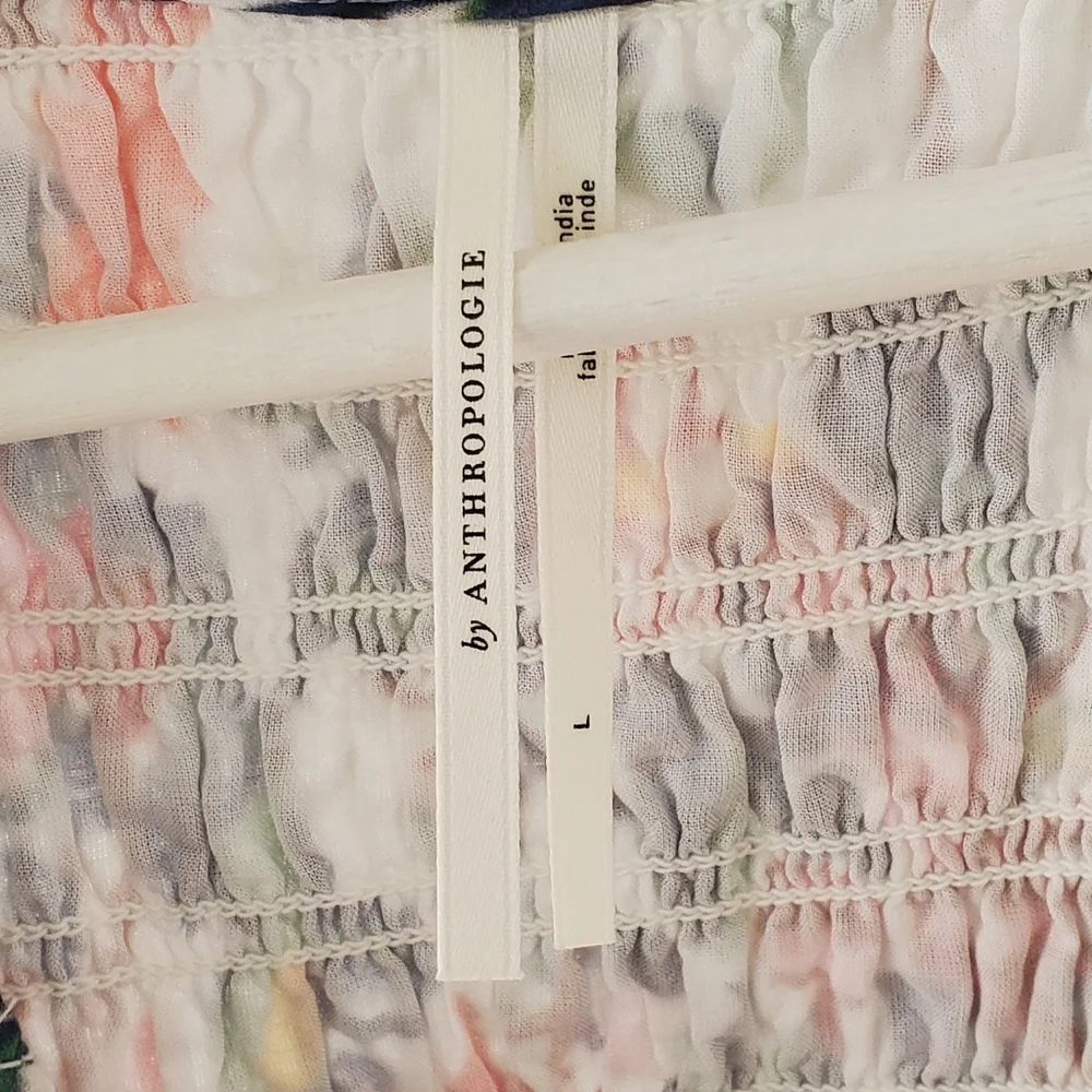 Anthropologie The Peregrine Button Front V-Neck Mini Dress Size L - Picture 4 of 5